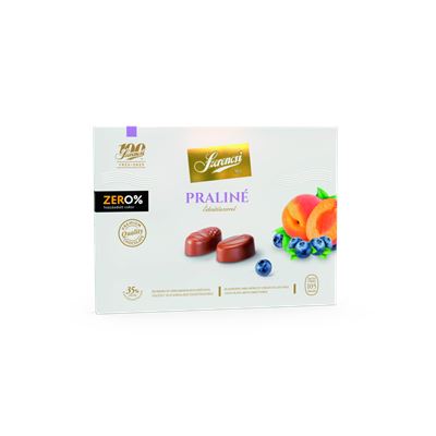 Szerencsi Zero% praliné áfonyás és sárgabarackos krémmel töltött tejcsokoládé édesítőszerrel 105 g