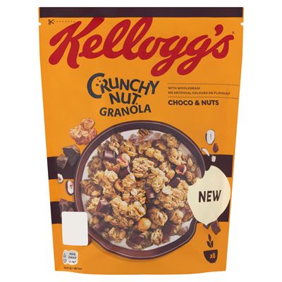 KELLOGG'S Crunchy Nut Granola ropogós müzlidarabok csokoládéval és mogyoróval 380 g