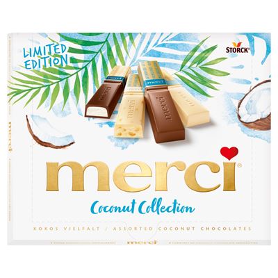 MERCI 4 féle kókuszos csokoládé válogatás 250 g