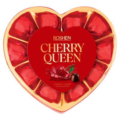ROSHEN Cherry Queen étcsokoládés alkoholos-meggyes bonbon 122 g