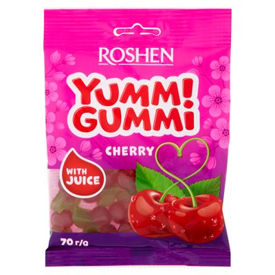 ROSHEN Yummi Gummi Cherry meggy ízesítésű gumicukorkák 70 g