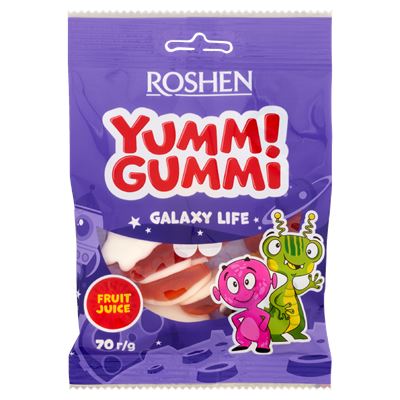 ROSHEN Yummi Gummi Galaxy Life gyümölcs ízesítésű gumicukorkák 70 g