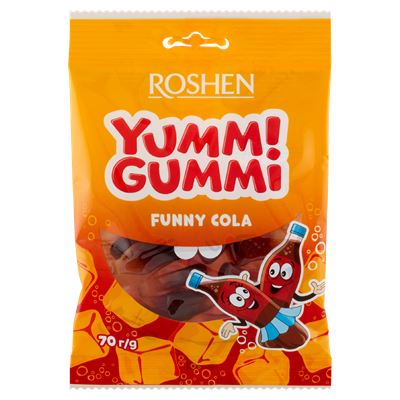 ROSHEN Yummi Gummi Funny Cola kóla ízű gumicukorkák 70 g