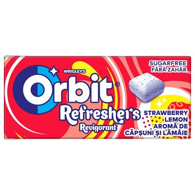 Orbit Refreshers eper- és citromízű cukormentes rágógumi édesítőszerrel 17,9 g