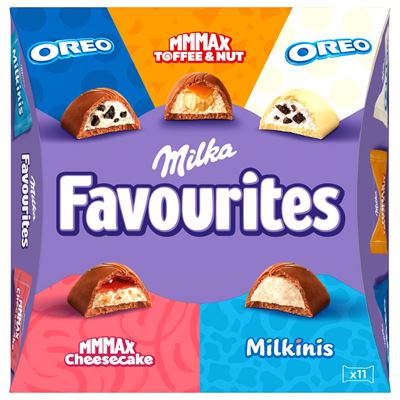 Milka Favourites töltött csokoládé válogatás 11 db 95 g