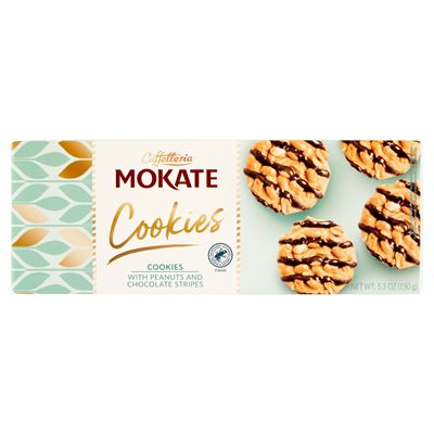 MOKATE földimogyorós keksz csokoládés bevonattal 150 g
