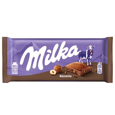 Milka Noisette Alpesi Tejcsokoládé Mogyorómasszával 90 g