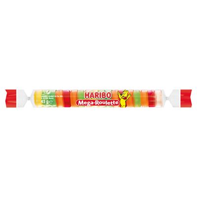 HARIBO Mega-Roulette gyümölcsízű gumicukorka 45 g
