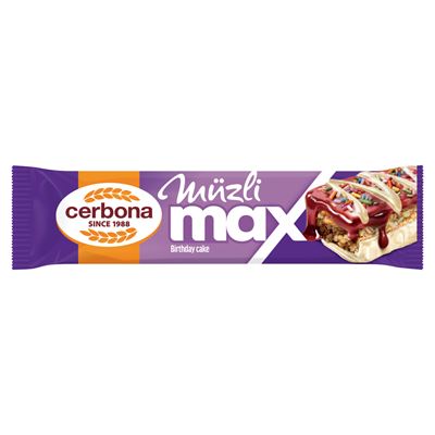 Cerbona Max Birthday Cake Ízű Műzliszelet 30 g