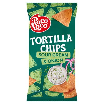Poco Loco Tortilla Chips hagymás-tejfölös 200g