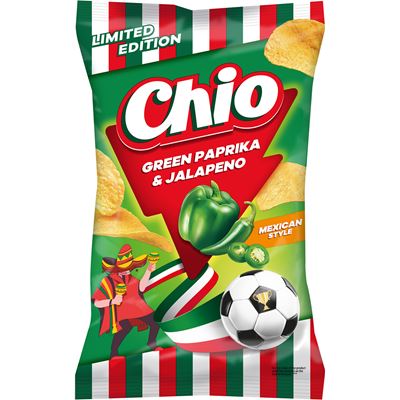 CHIO chips zöldpaprika és jalapeno ízű 130 g