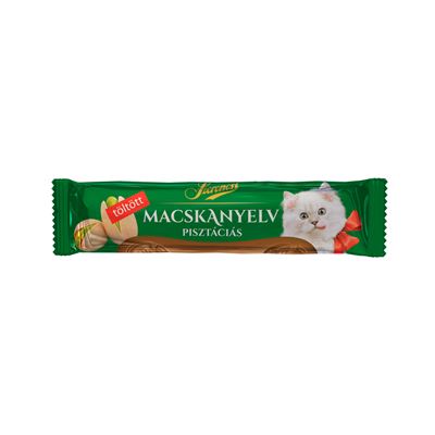 Szerencsi Macskanyelv pisztáciás krémmel töltött tejcsokoládé szelet 20 g