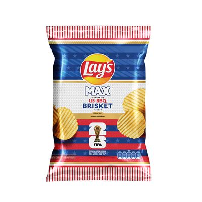 Lay's Wavy BBQ Beef BRISKET Ízesítésű Burgonyachips 120 g