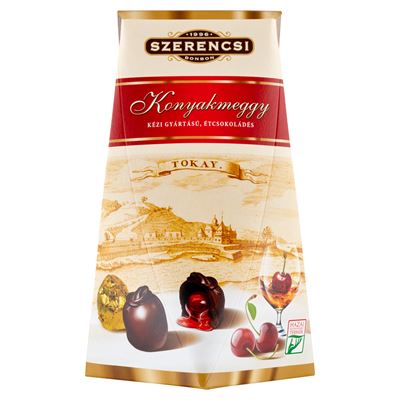 Szerencsi kézi gyártású, étcsokoládés konyakmeggy 250 g