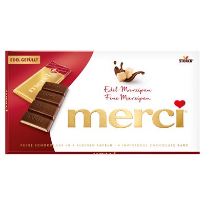 MERCI étcsokoládé marcipánnal töltve 112 g