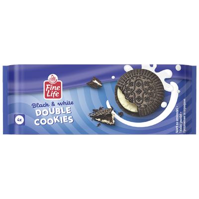 Fine Life Vaníliaízű Krémmel Töltött Kakaós Keksz 60 g