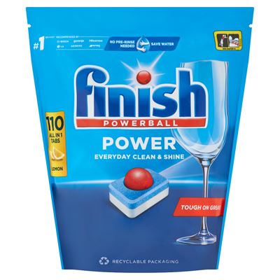 finish Powerball Power All in 1 Citrom mosogatógép tabletta 110 db 1,76 kg