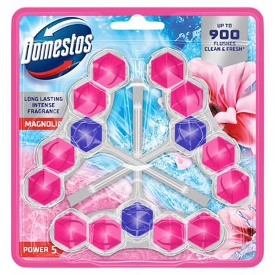Domestos Power 5 Magnolia WC frissítő blokk 3 x 50 g