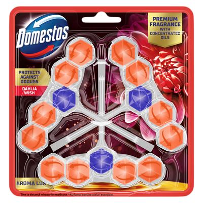 Domestos Aroma Lux Dahlia WC illatosító blokk 3x50 g