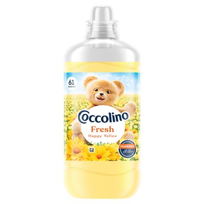 Coccolino Fresh Happy Yellow öblítő, 61 mosás, 1,403 l