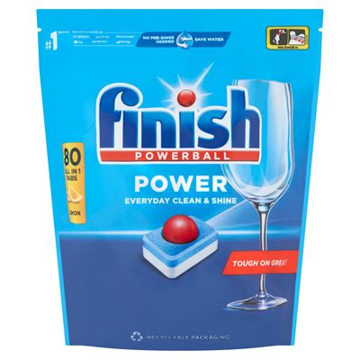 finish Powerball Power All in 1 Citrom mosogatógép tabletta 80 db 1,28 kg