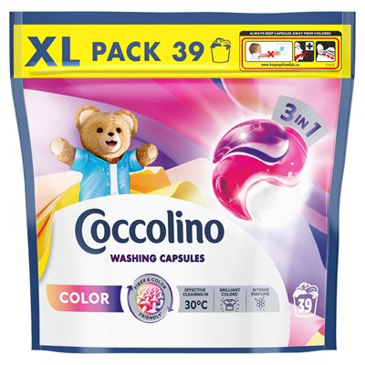 Coccolino 3in1 Color mosókapszula színes ruhákhoz, 39 db
