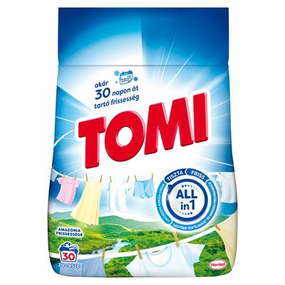 TOMI Amazónia frissessége mosópor 30 mosás 1,5 kg