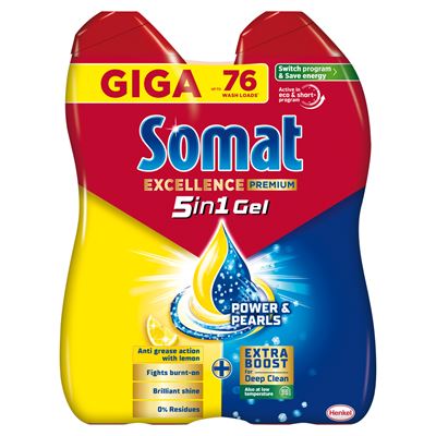 Somat Excellence DuoGel GreaseCutting Lemon mosogatógél 2x684ml 76WL