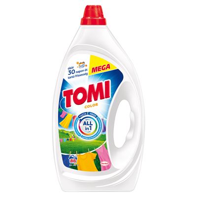 TOMI COLOR Folyékony Mosószer Színes Ruhához 88 mosás 3,96 l