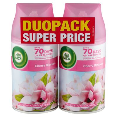 AIR WICK Freshmatic Cseresznyevirág automata légfrissítő spray utántöltő 2 x 250 ml (500 ml)