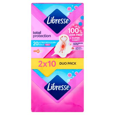 Libresse V-Protection Ultra+ Deo enyhén illatosított egészségügyi betét 20 db