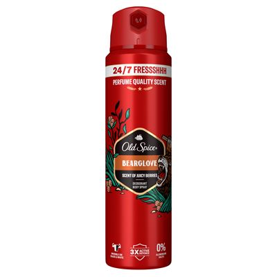 Old Spice Bearglove Deo Spray Férfiaknak, Akár 48 Órás Frissesség, Alumíniummentes, 150 ml