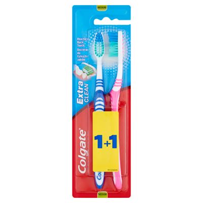 Colgate Extra Clean közepes fogkefe 2 db