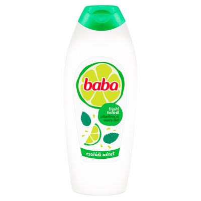 baba frissítő tusfürdő zöldcitrom és menta illat 750 ml