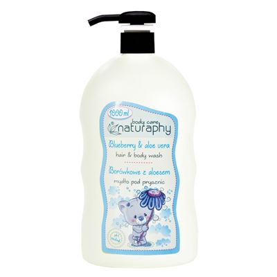 NATURAPHY Gyermek Tusfürdő És Sampon Áfonya 1 l