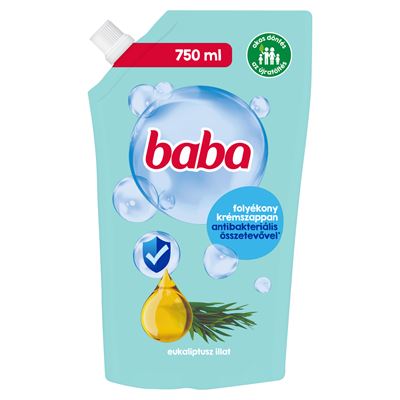 baba folyékony krémszappan utántöltő antibakteriális összetevővel 750 ml