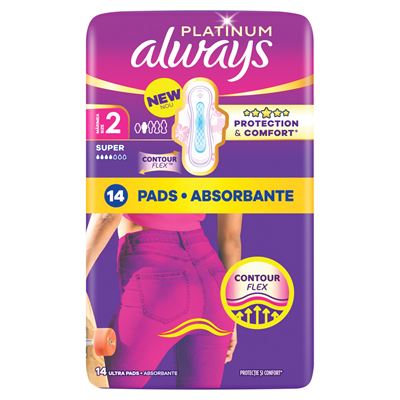 always Platinum Super Szárnyas Egészségügyi Betét, 14 db