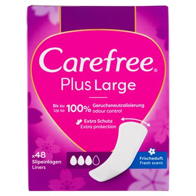 Carefree Plus Large tisztasági betét friss illattal 48 db