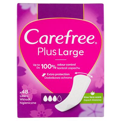 Carefree Plus Large tisztasági betét aloe vera illattal 48 db