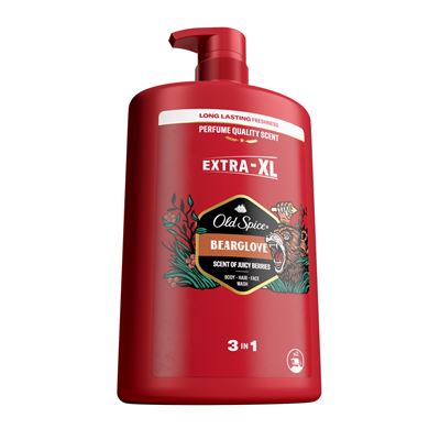 Old Spice Bearglove Férfi 3 az 1-ben Sampon és Tusfürdő, 1000 ml