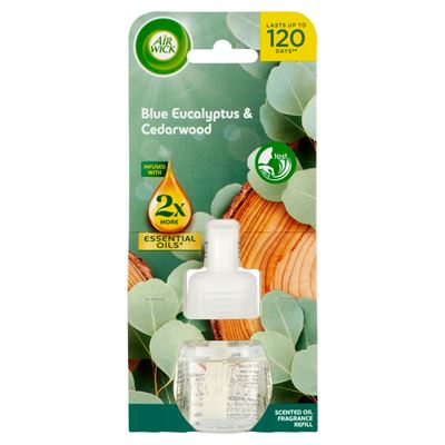 AIR WICK elektromos légfrissítő utántöltő, Eukaliptusz és cédrusfa illat, 19ml