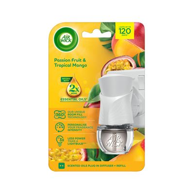 AIR WICK elektromos légfrissítő készülék & utántöltő - Trópusi mangó és maracuja, 19ml