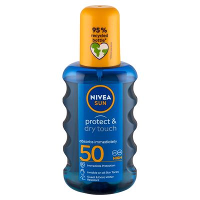 NIVEA SUN Protect & Dry Touch Napozó Spray FF50 200 ml