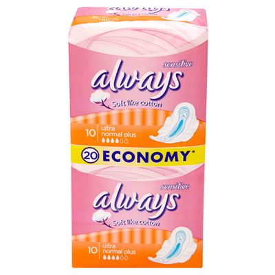 always Platinum Normal Szárnyas Egészségügyi Betét, 20 db
