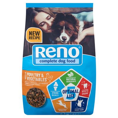RENO teljes értékű állateledel felnőtt kutyák számára baromfival és zöldségekkel 8 kg