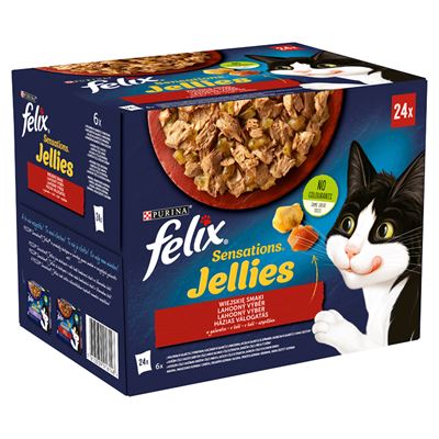 felix Purina Sensations Jellies házias válogatás aszpikban nedves macskaeledel 24 x 85 g