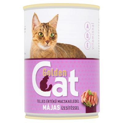 Golden Cat teljes értékű macskaeledel májas ízesítéssel 415 g