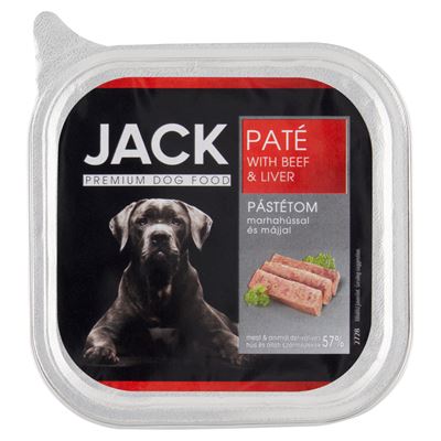 Jack Premium gabonamentes pástétom recept marhával és májjal kutyáknak 150 g