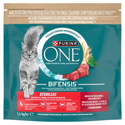 PURINA One Bifensis Sterilcat teljes értékű állateledel felnőtt macskák számára marhával 1,5 kg +