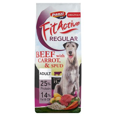 Fitactive Panzi Fit Active Regular Adult teljes értékű eledel felnőtt kutyák részére marhával 15 kg